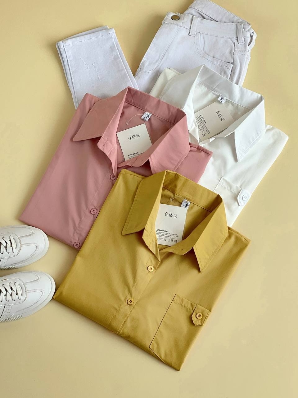 شومیز ساده یقه دار کد 1815