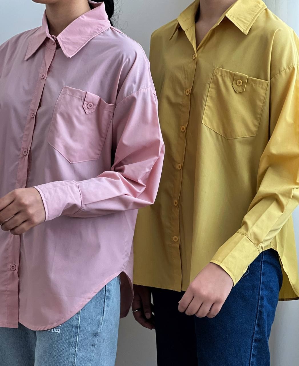 شومیز ساده یقه دار کد 1815