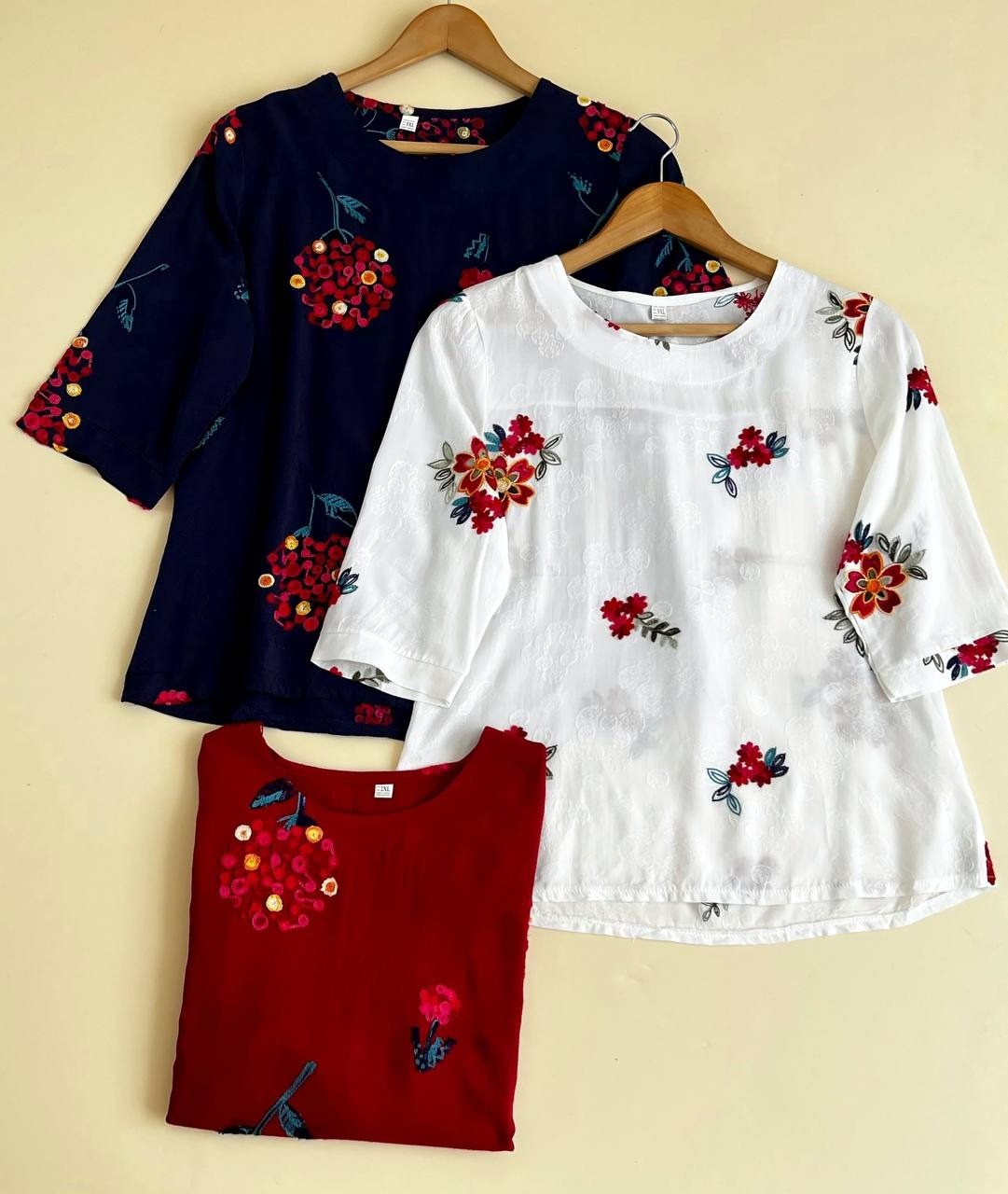 شومیز گلدوزی تمام نخ کد 1822