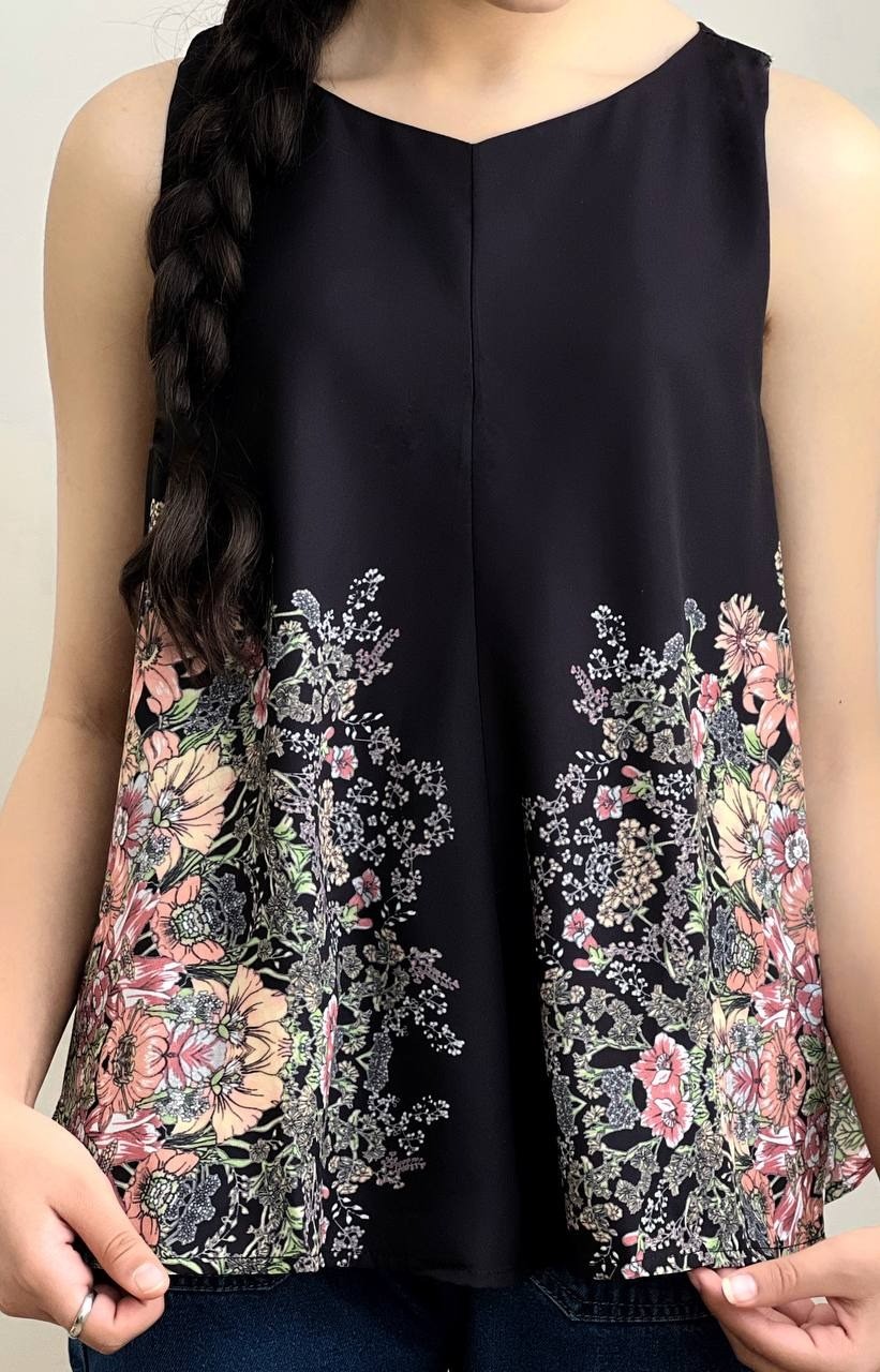 تاپ کرپ حریر دو لایه کد 1824