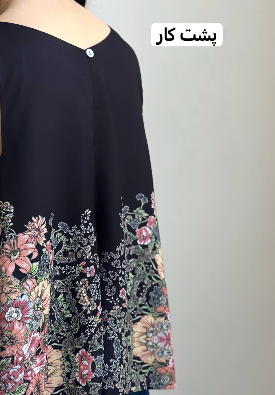 تاپ کرپ حریر دو لایه کد 1824