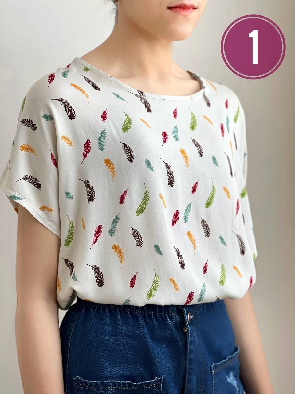 شومیز تمام نخ ‌پایین گت دار کد 1827