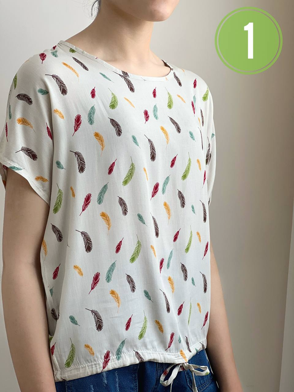 شومیز تمام نخ ‌پایین گت دار کد 1827