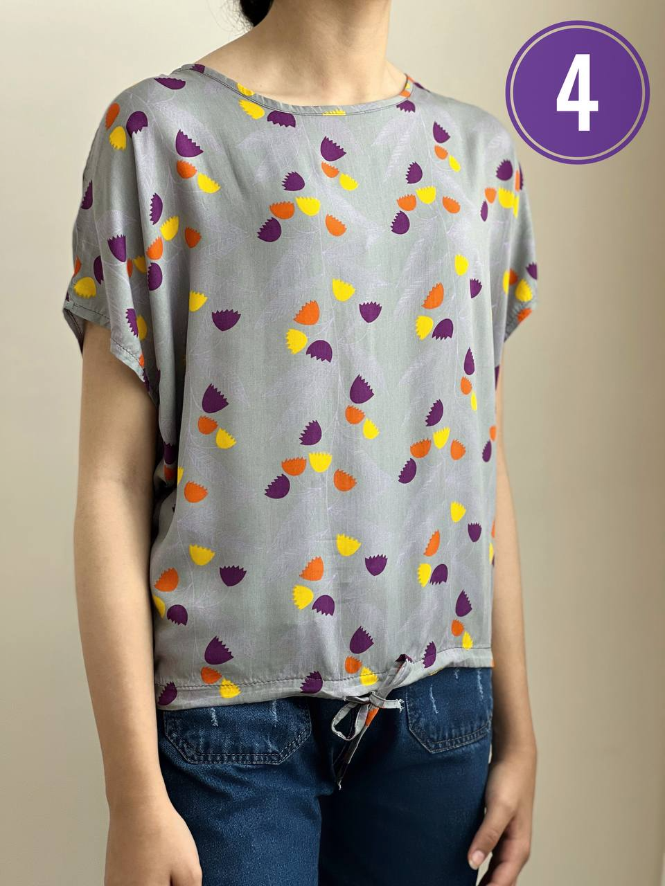 شومیز تمام نخ ‌پایین گت دار کد 1827