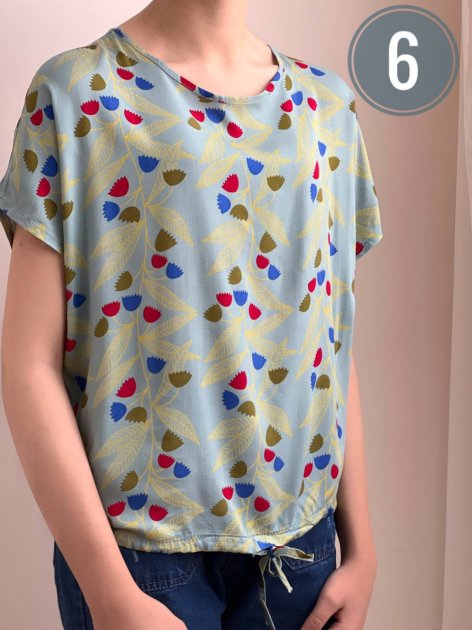 شومیز تمام نخ ‌پایین گت دار کد 1827