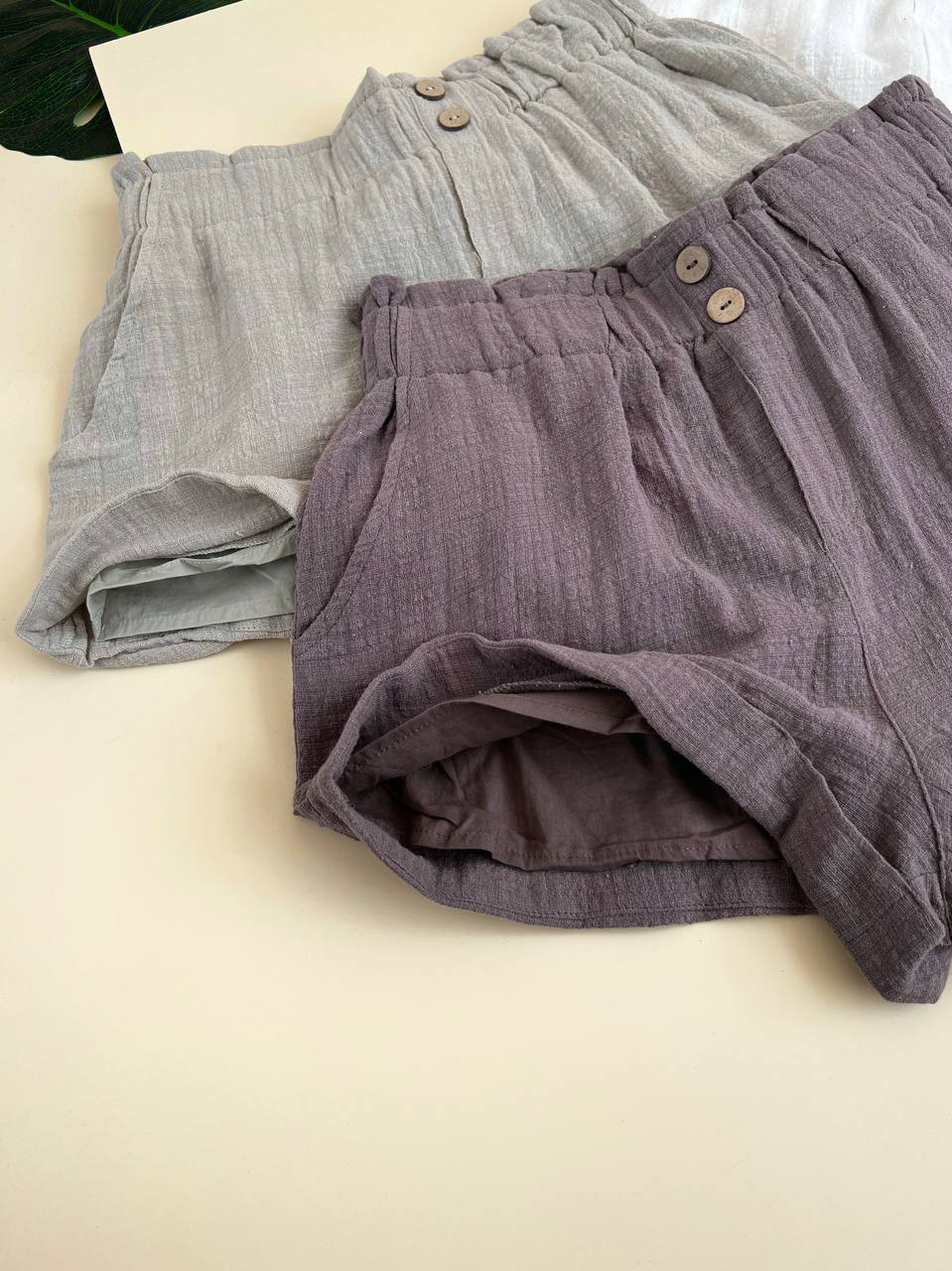 شلوارک لینن آستر دار کد 1841