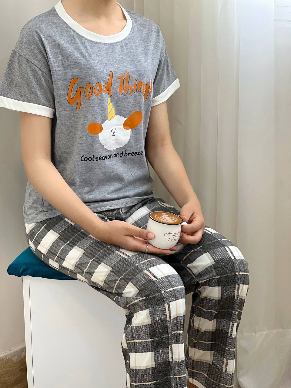 بلوز و شلوار نخ و پنبه کد 1842