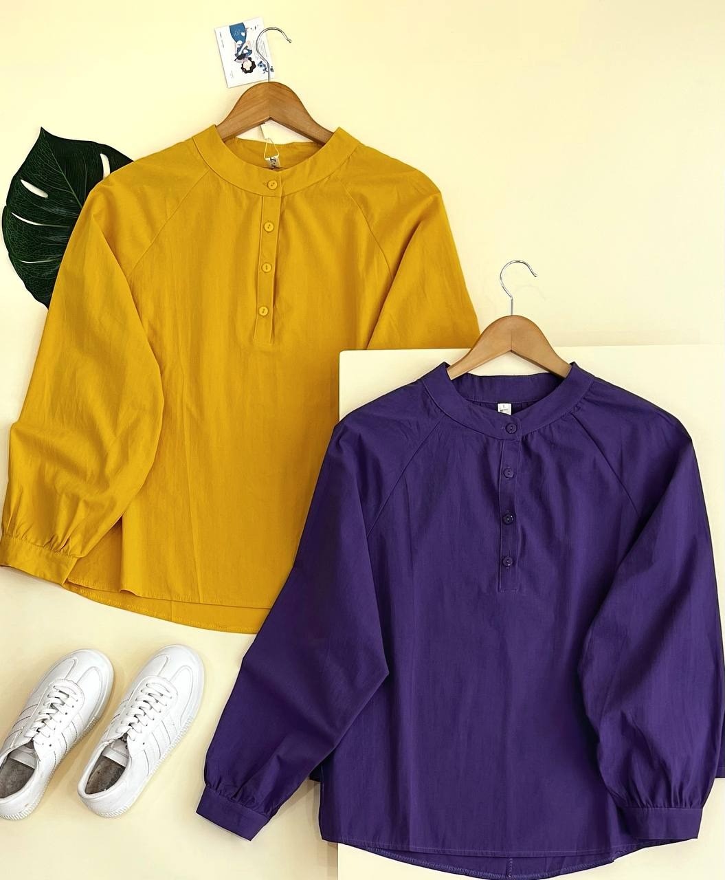 شومیز کتان نخ رنگی کد 1845