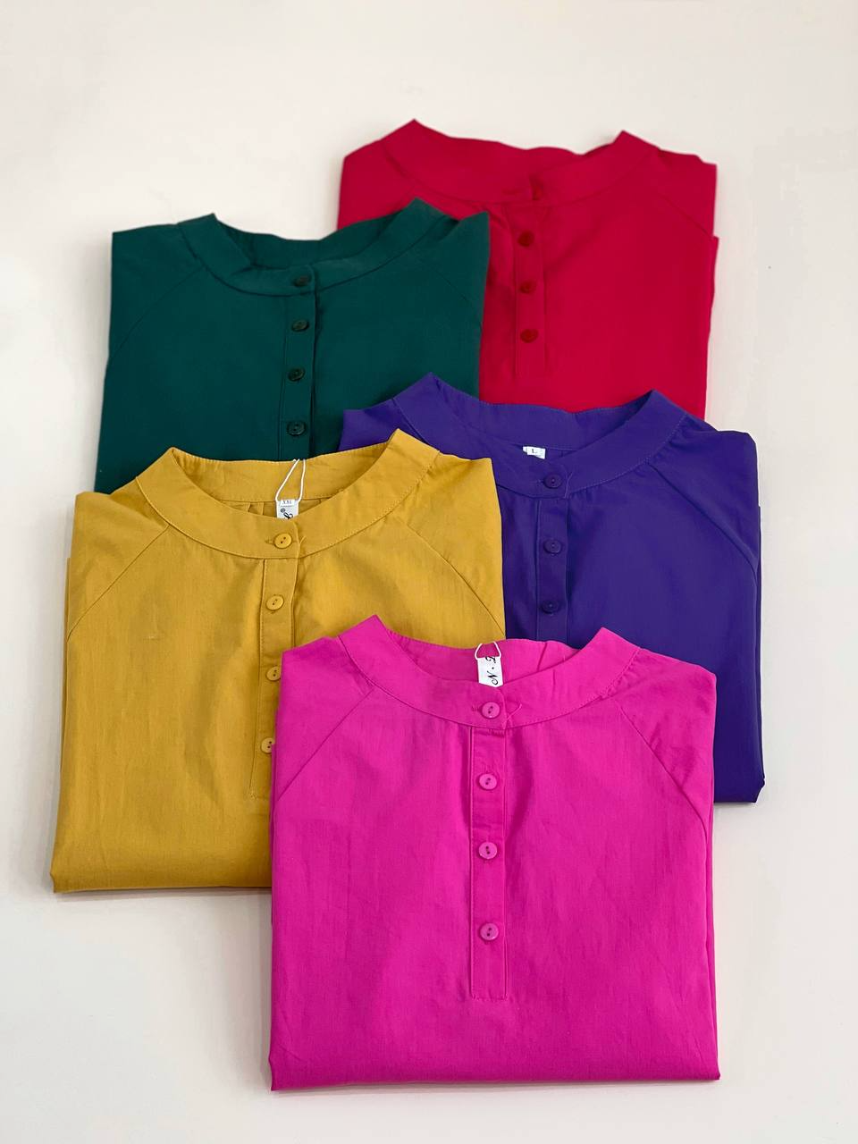 شومیز کتان نخ رنگی کد 1845