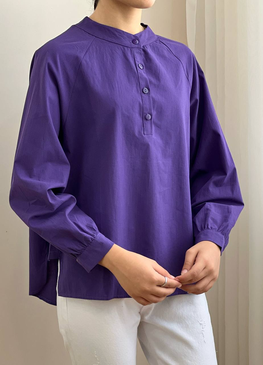 شومیز کتان نخ رنگی کد 1845