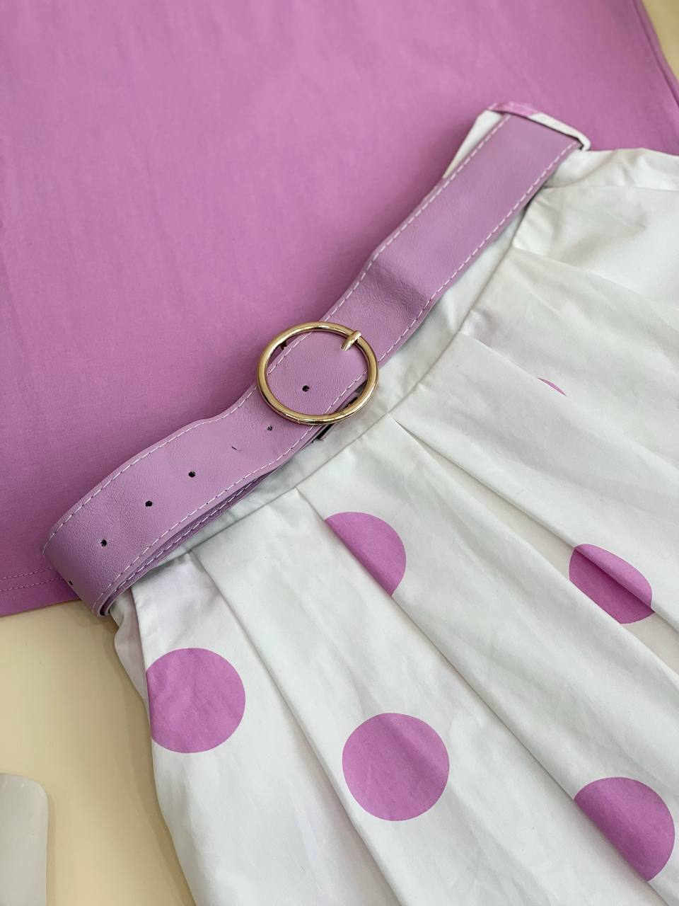 ست بلوز و دامن بهمراه کمربند چرم کد 1871