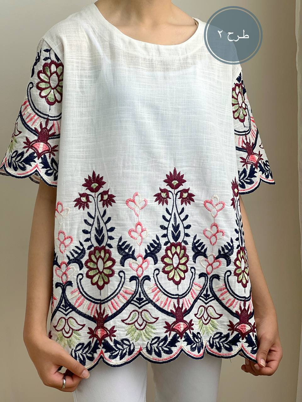 شومیز تمام گلدوزی کد 1884