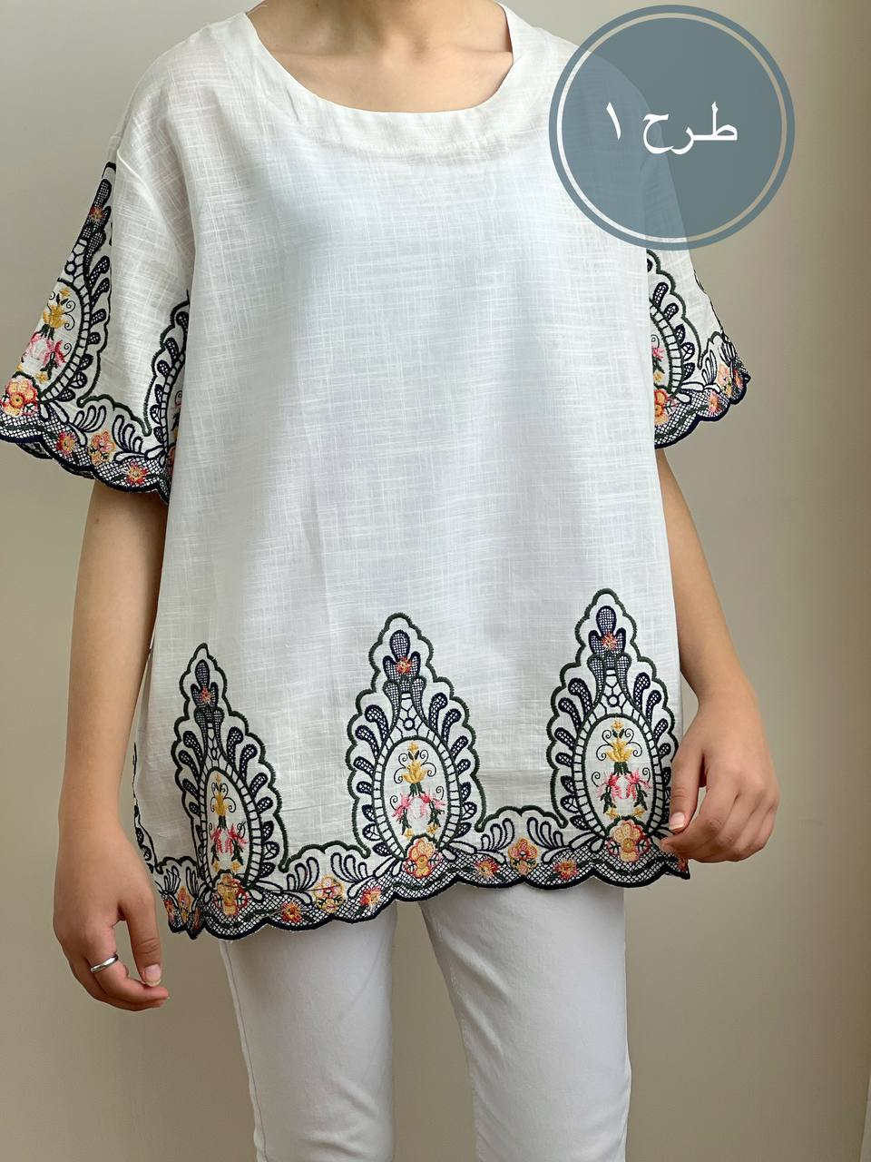 شومیز تمام گلدوزی کد 1884