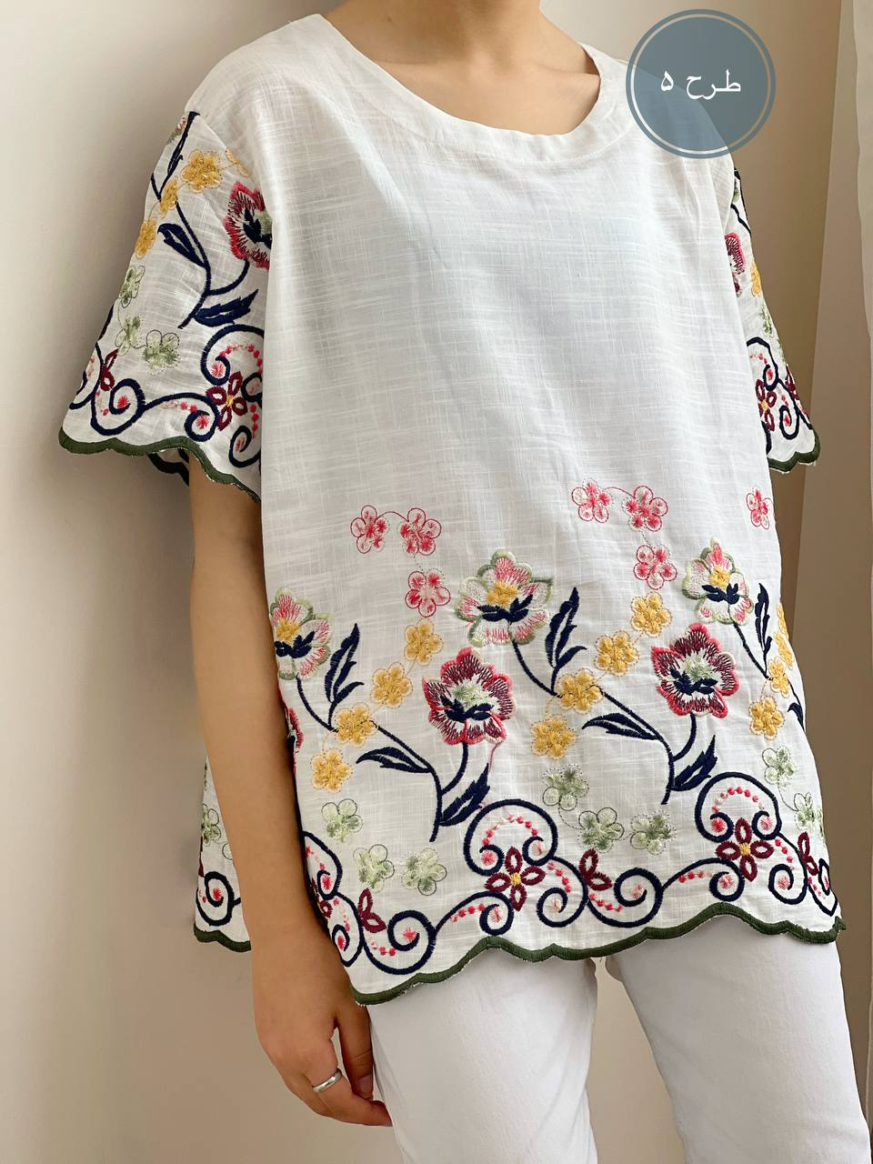 شومیز تمام گلدوزی کد 1884