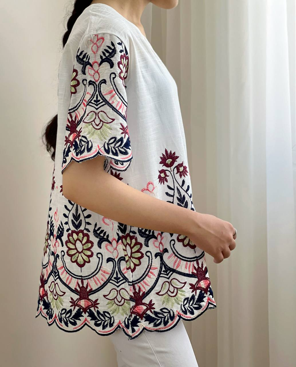 شومیز تمام گلدوزی کد 1884