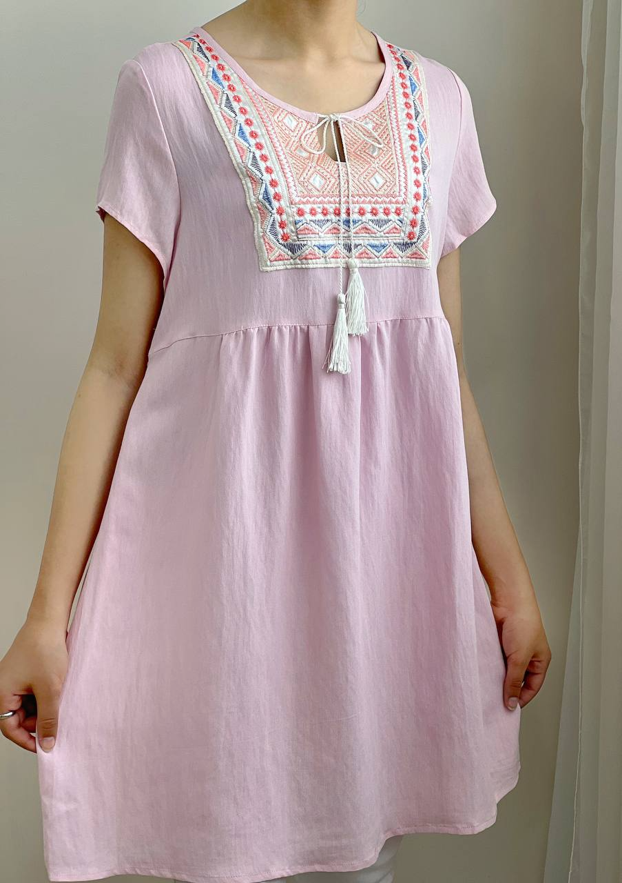 پیراهن کرپ نخی سنتی کد 1888