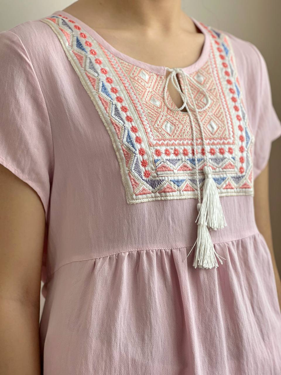 پیراهن کرپ نخی سنتی کد 1888