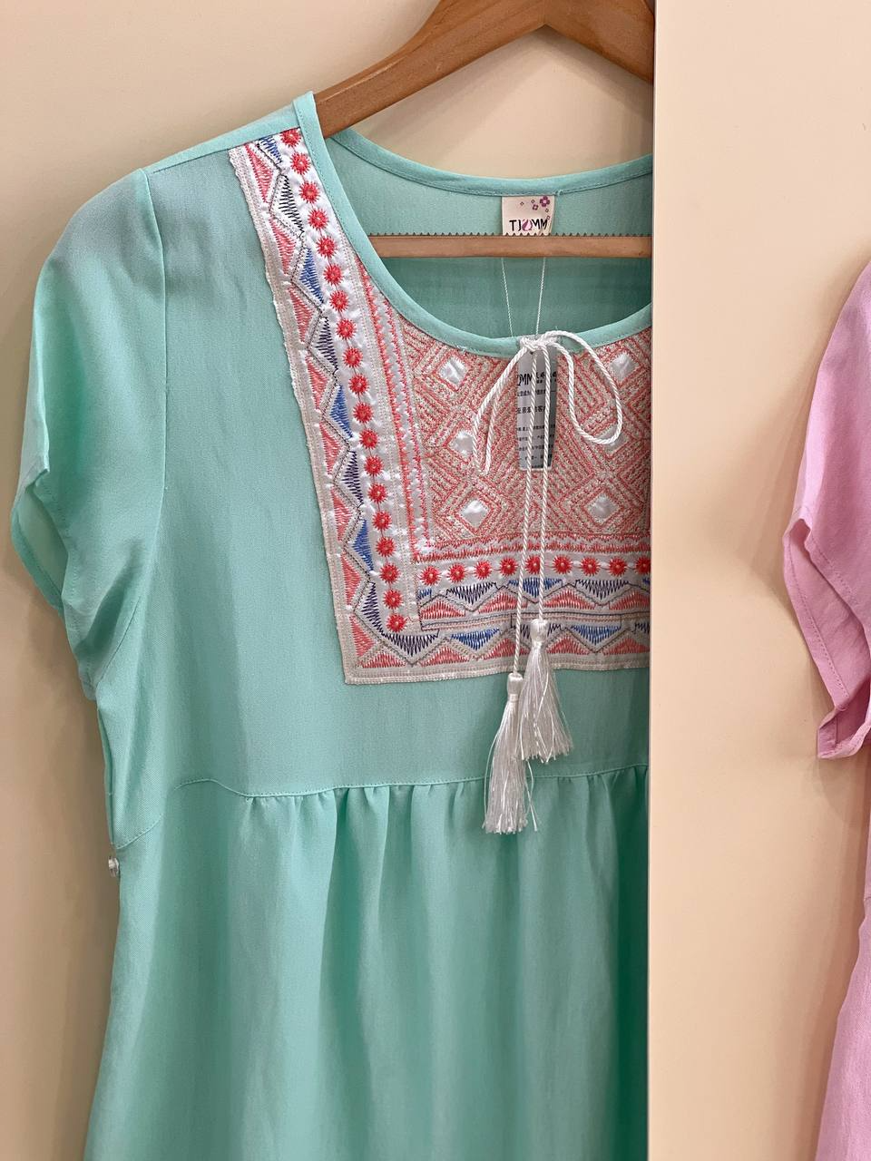 پیراهن کرپ نخی سنتی کد 1888