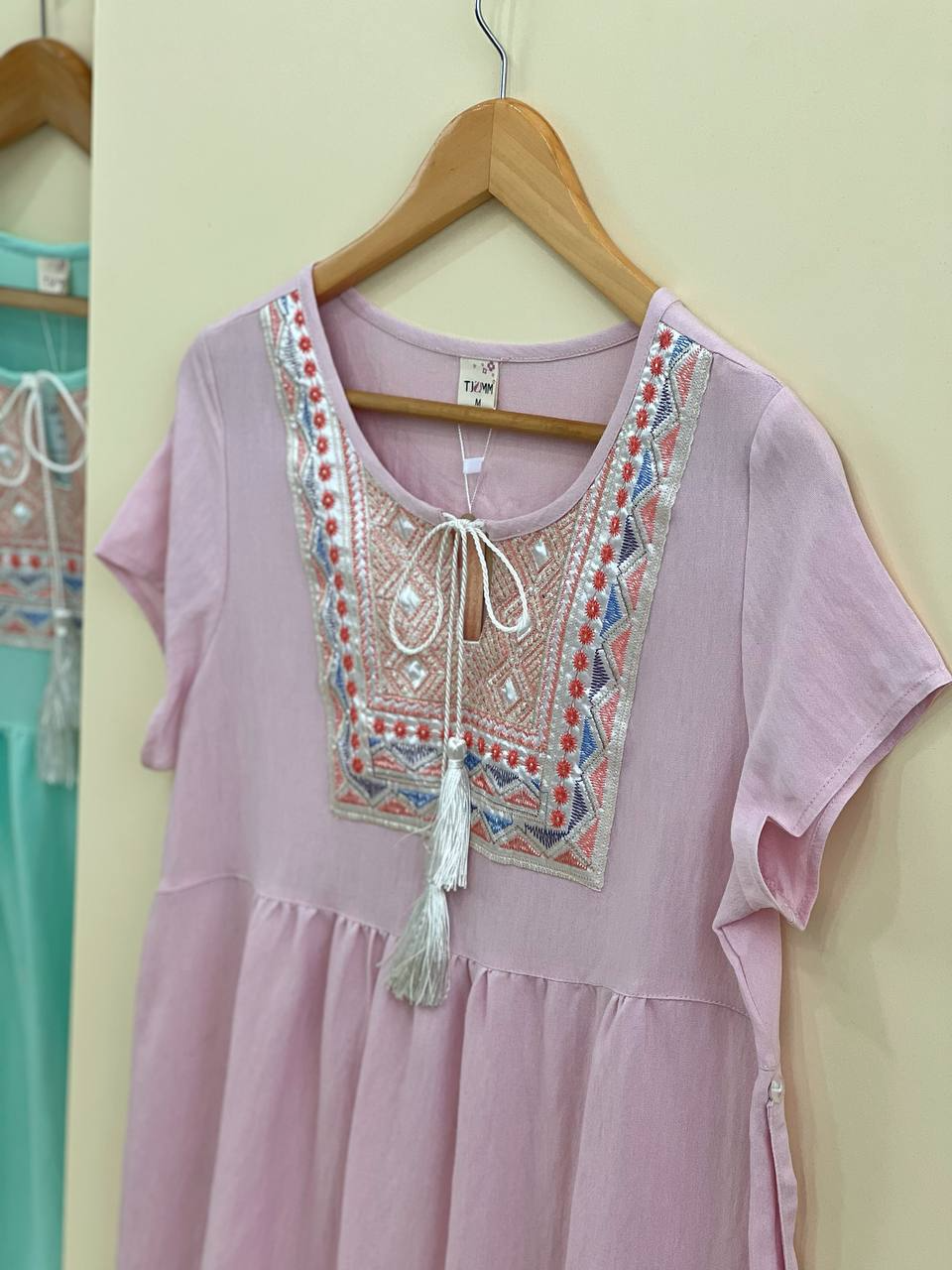 پیراهن کرپ نخی سنتی کد 1888