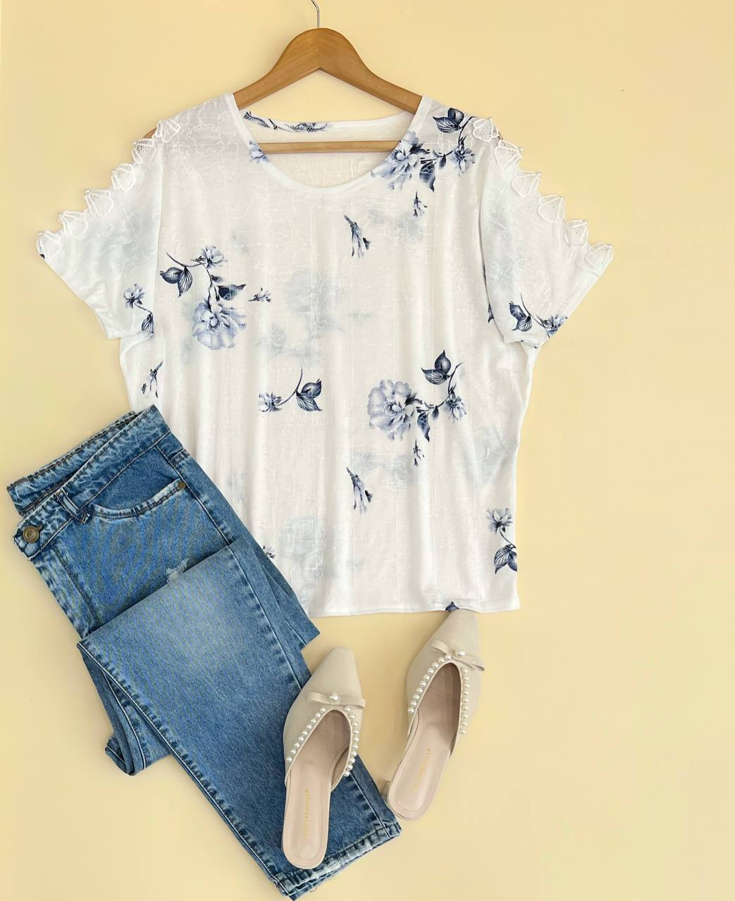 تیشرت نخ و پنبه گل برجسته کد 1889