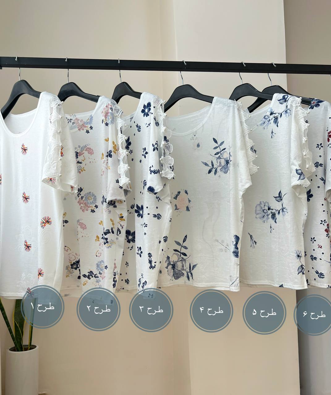 تیشرت نخ و پنبه گل برجسته کد 1889