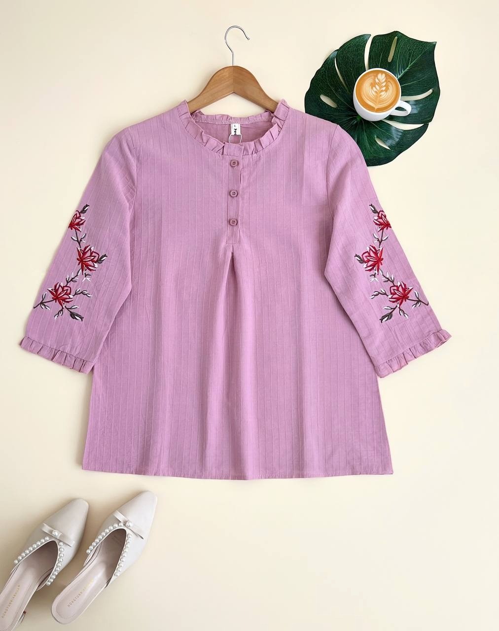 شومیز استین گلدوزی کد 1893