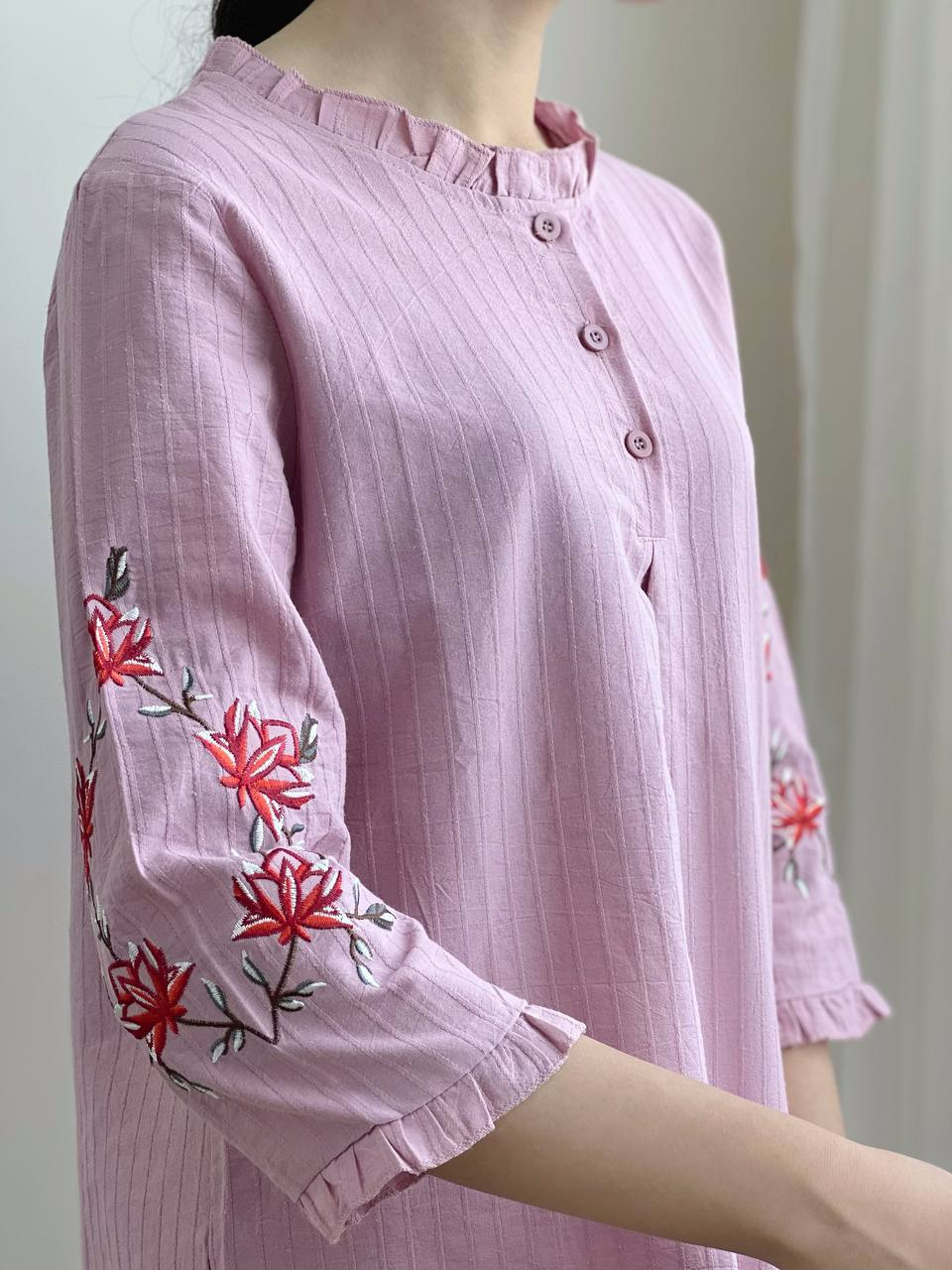 شومیز استین گلدوزی کد 1893