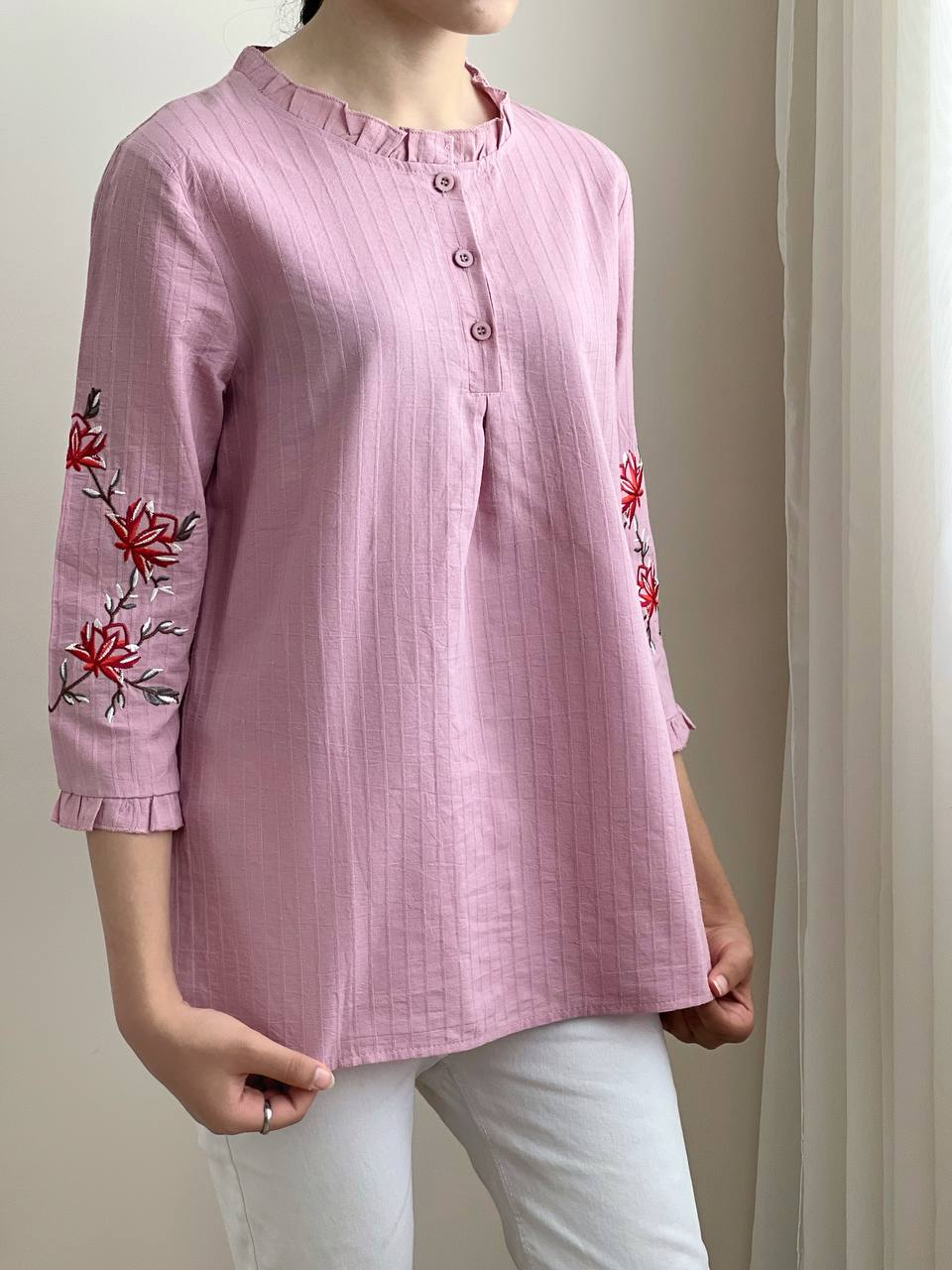 شومیز استین گلدوزی کد 1893