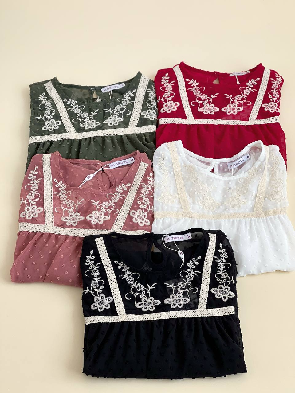 شومیز اشکی نوار دوزی کد 1895