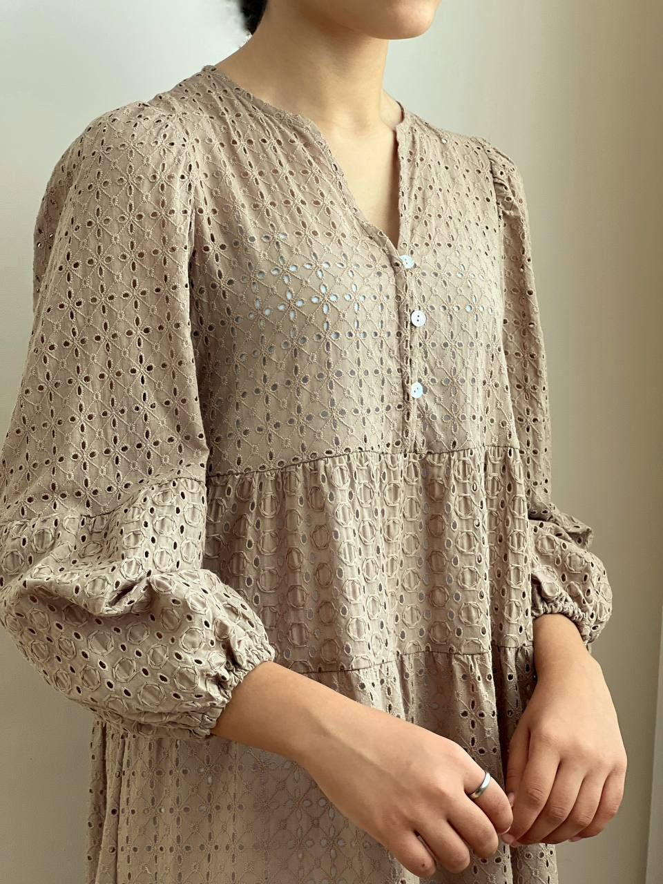 پیراهن مانتویی خامه دوزی بلند کد 1902