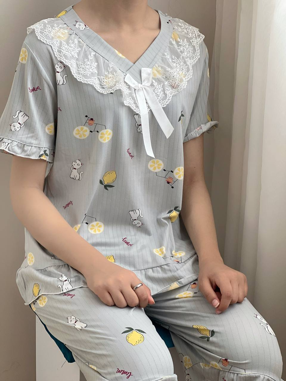 ست بلوز و شلوارک کد 1905