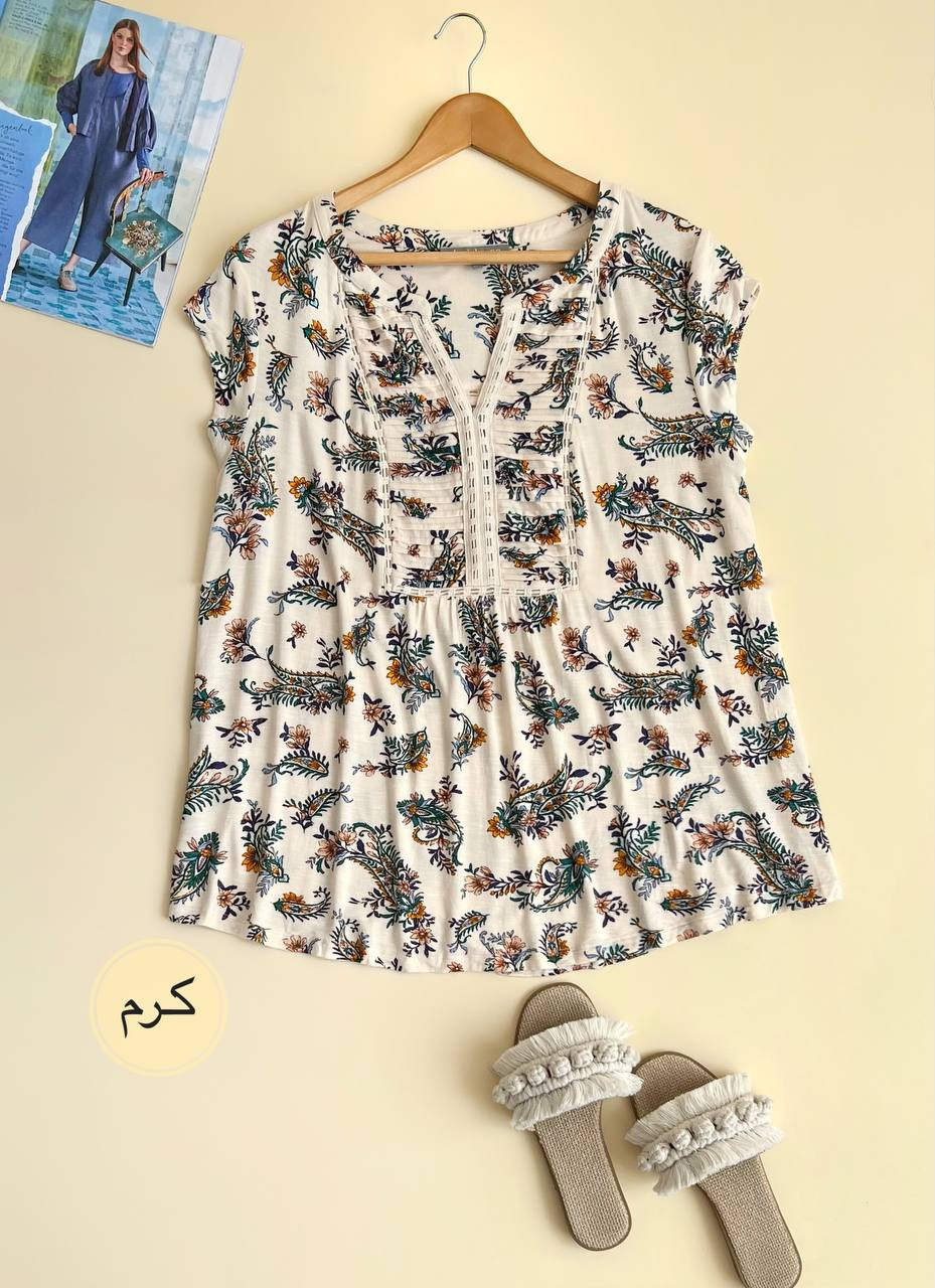 تیشرت قواره دار تمام نخ و پنبه کد 1909