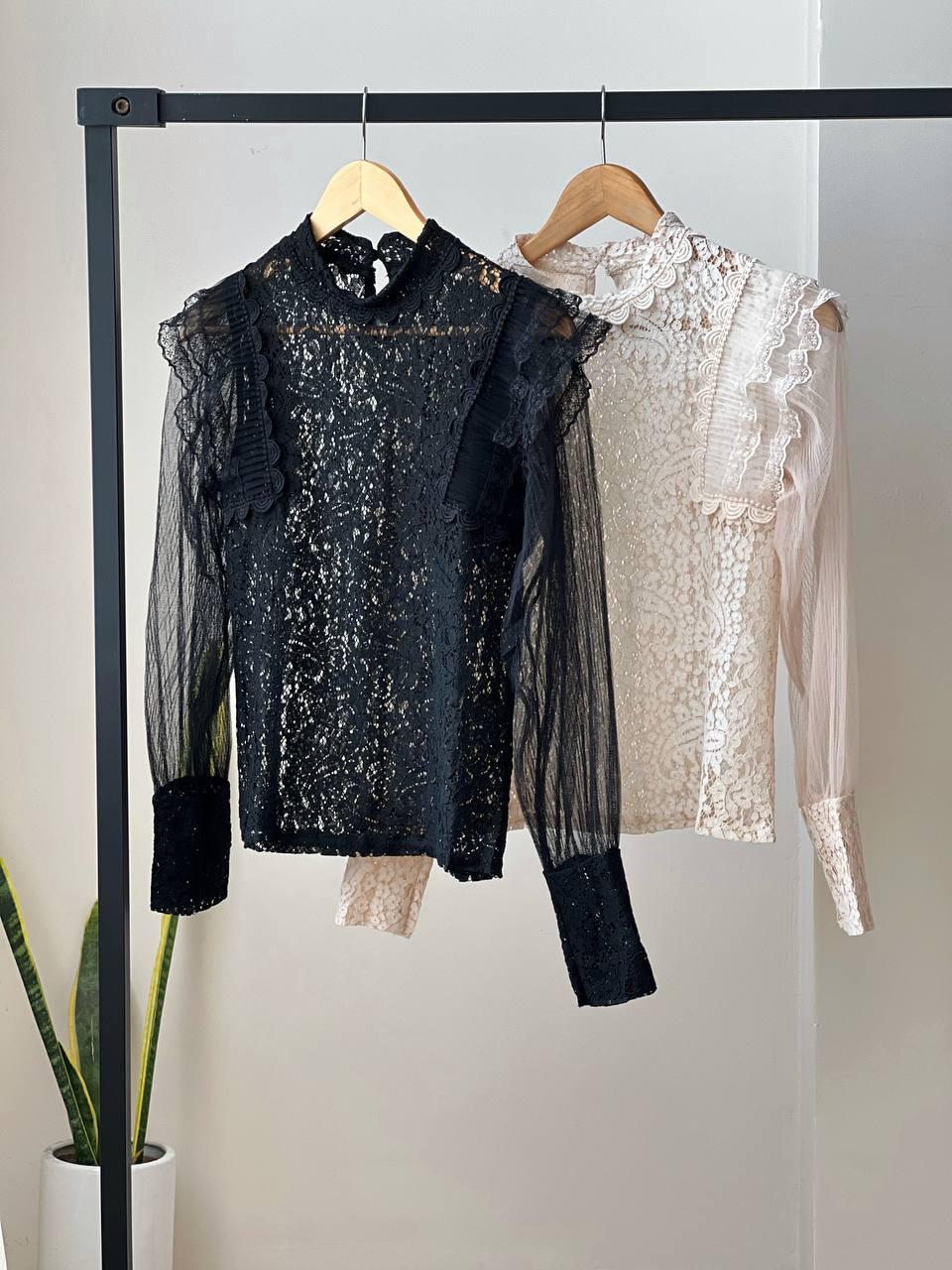 شومیز گیپور آستین تور کد 1919