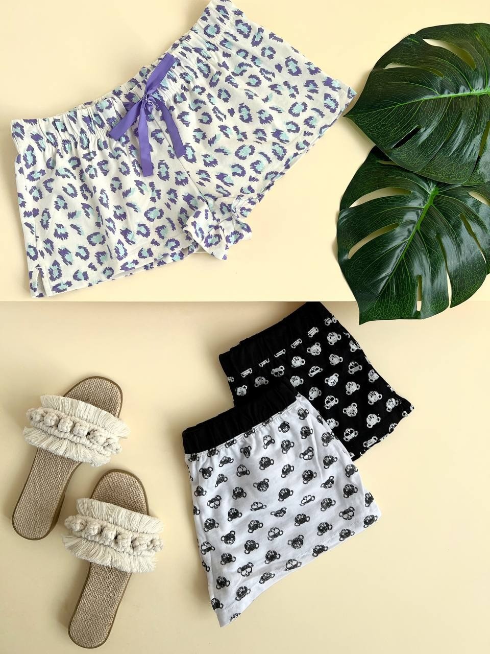 شلوارک نخ و پنبه کد 1921