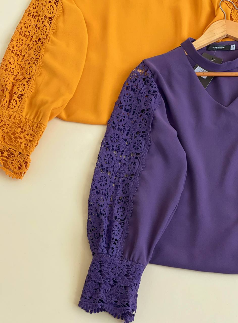 شومیز آستین گیپور کد 1956