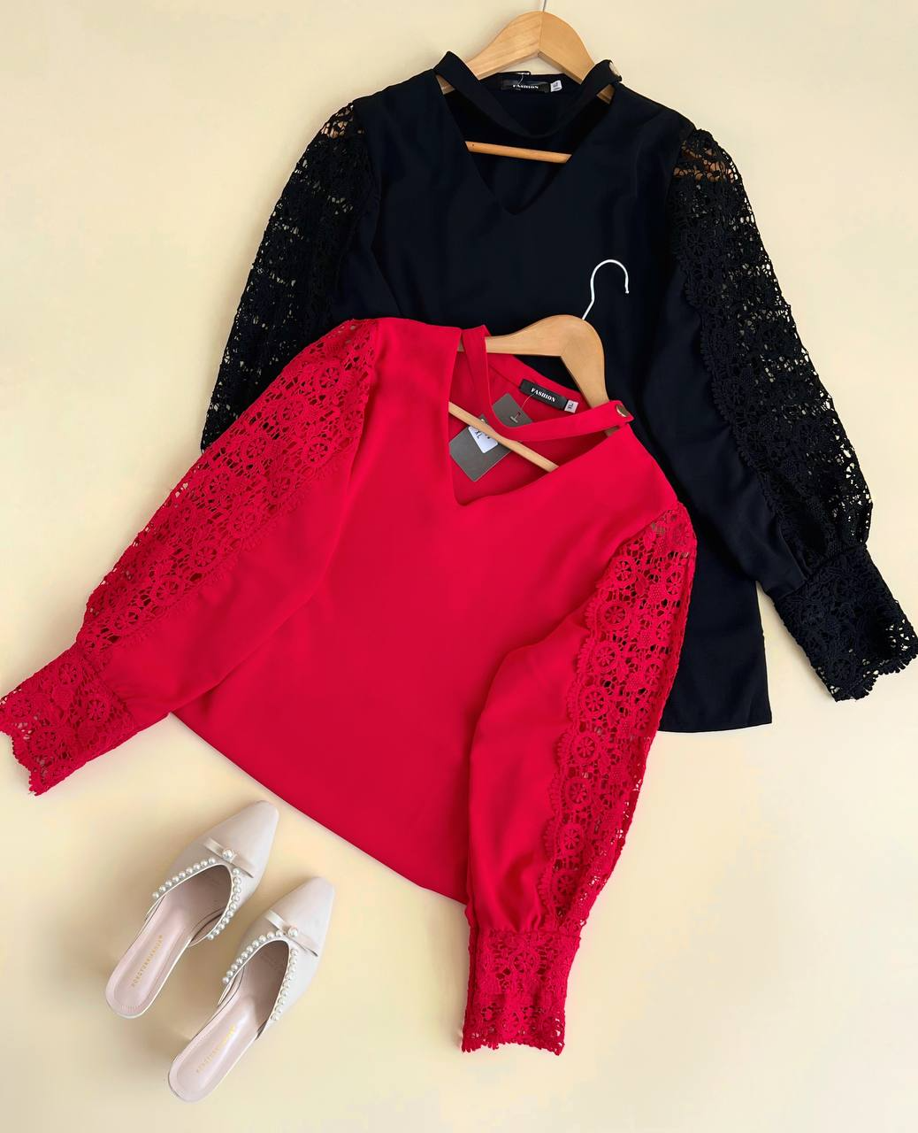 شومیز آستین گیپور کد 1956