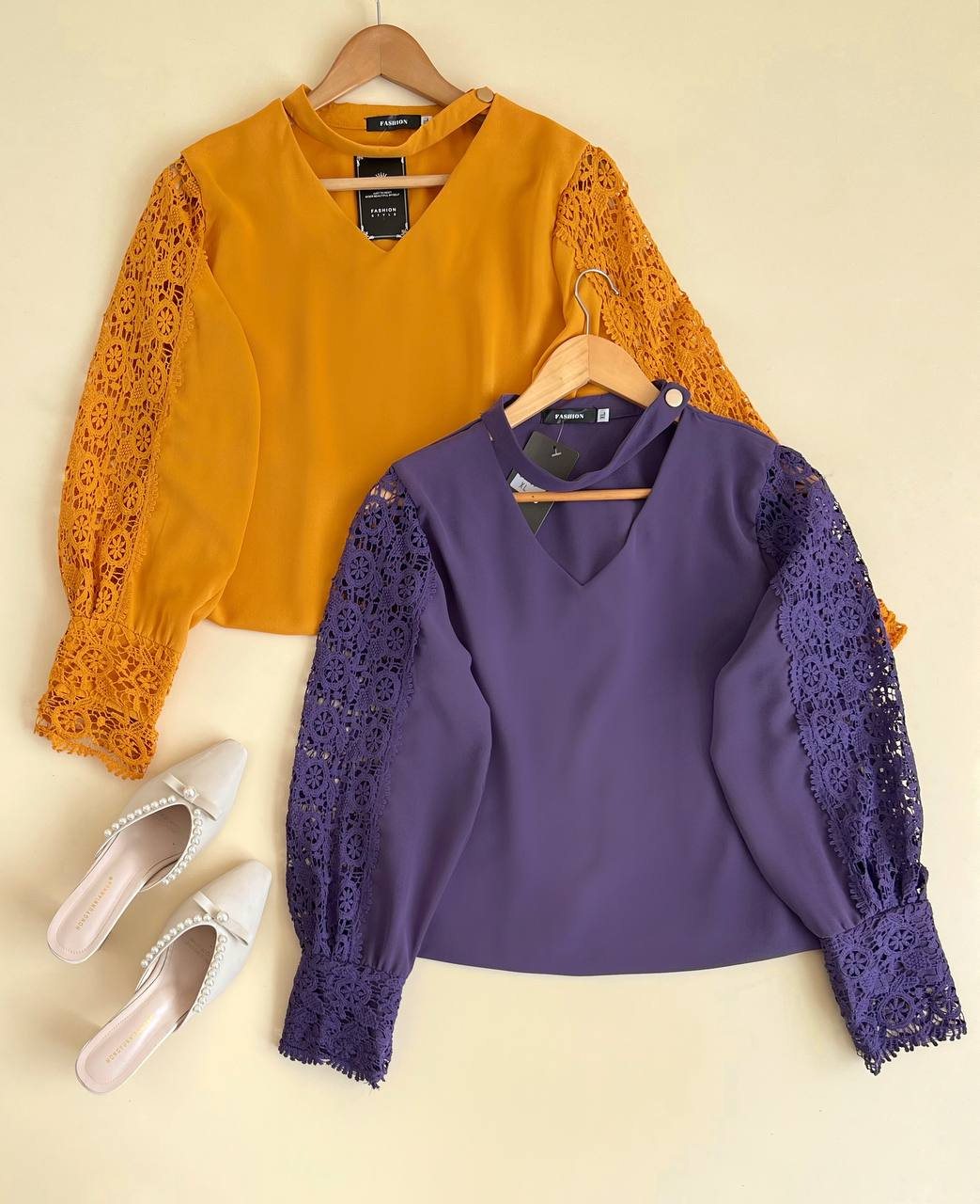 شومیز آستین گیپور کد 1956