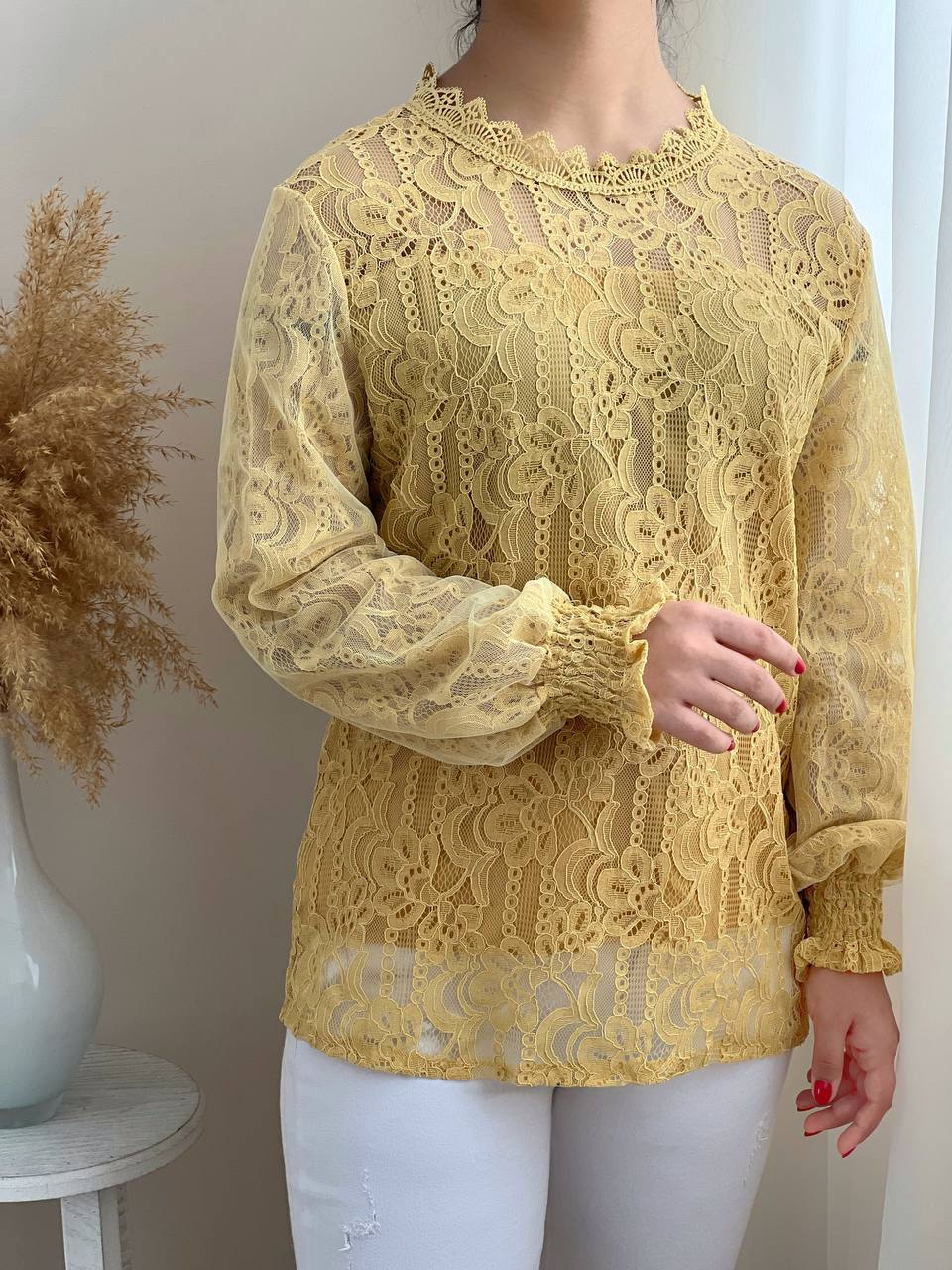 شومیز گیپور آستردار کد 1960