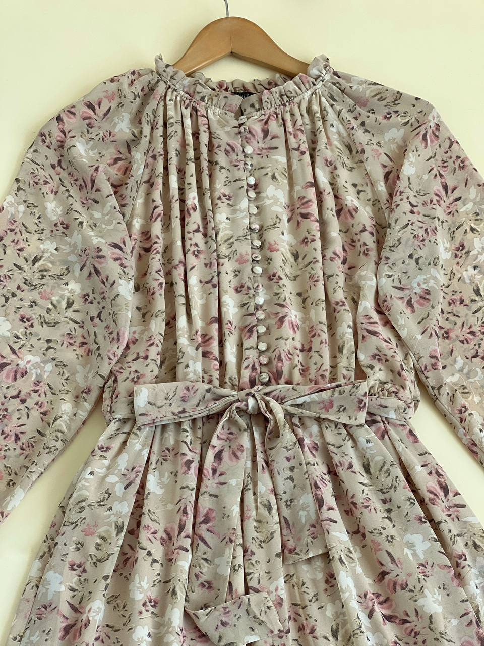 پیراهن کرپ حریر آستردار کد 1965