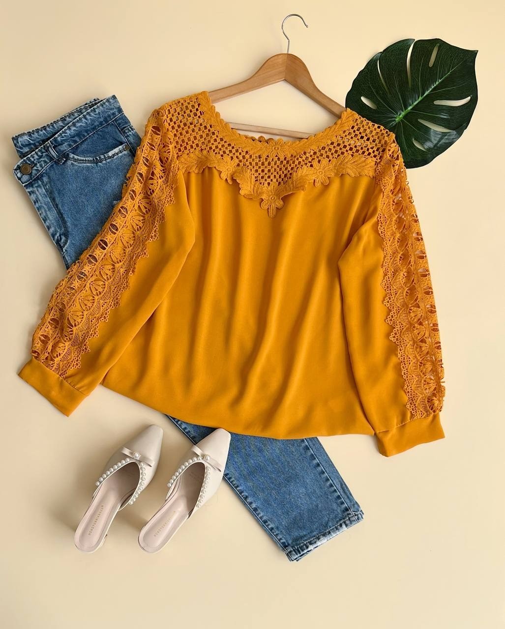 شومیز گیپور قواره دار کد 1967