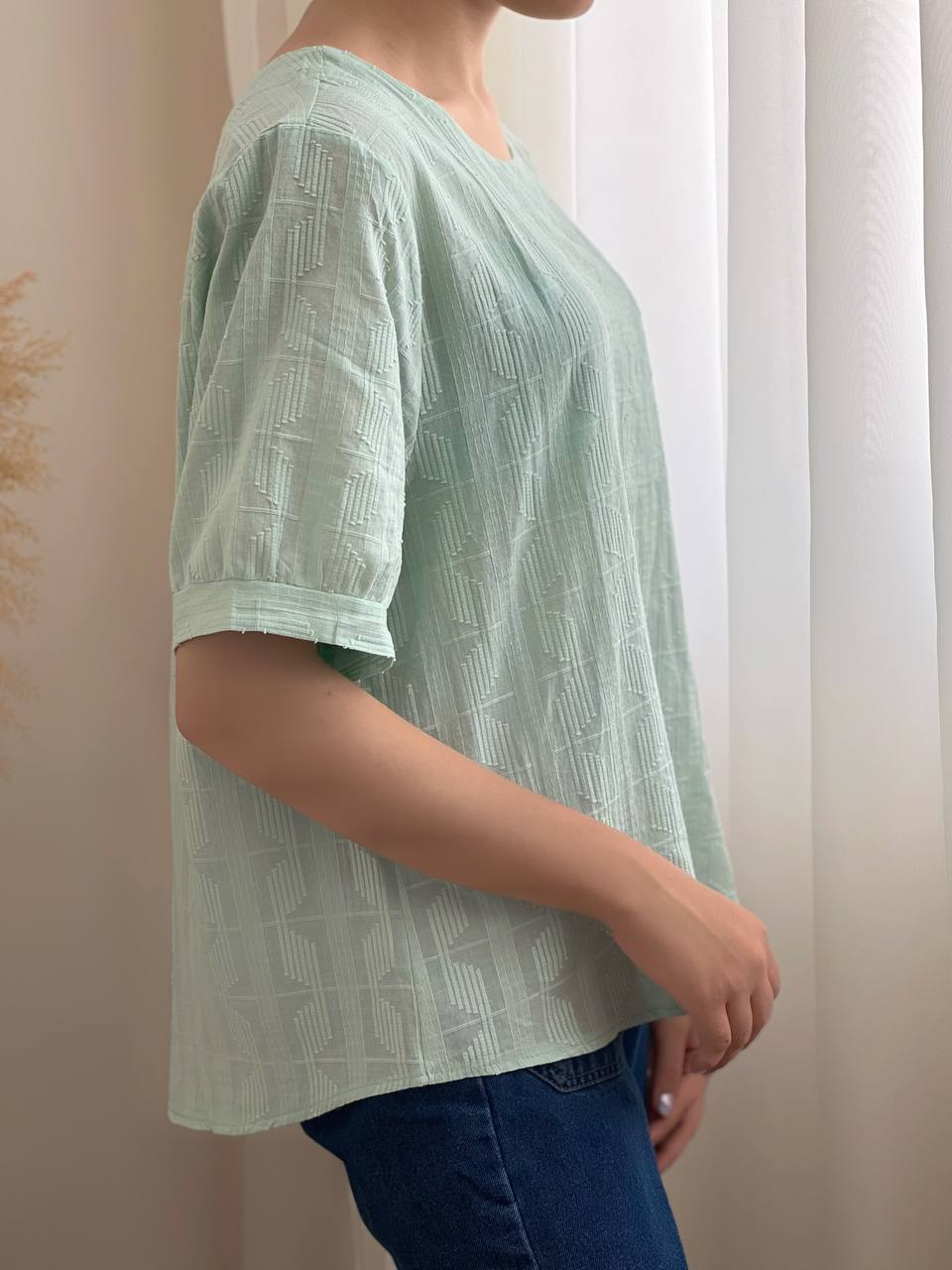 شومیز کنف گل برجسته کد 1969