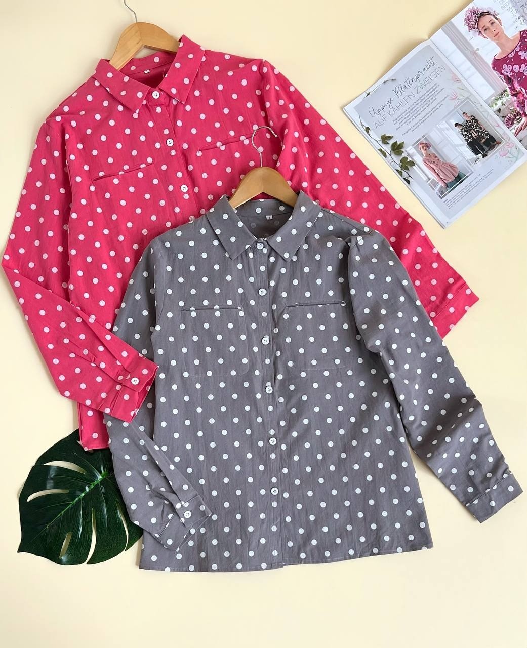 شومیز خال خالی کنف کد 1986