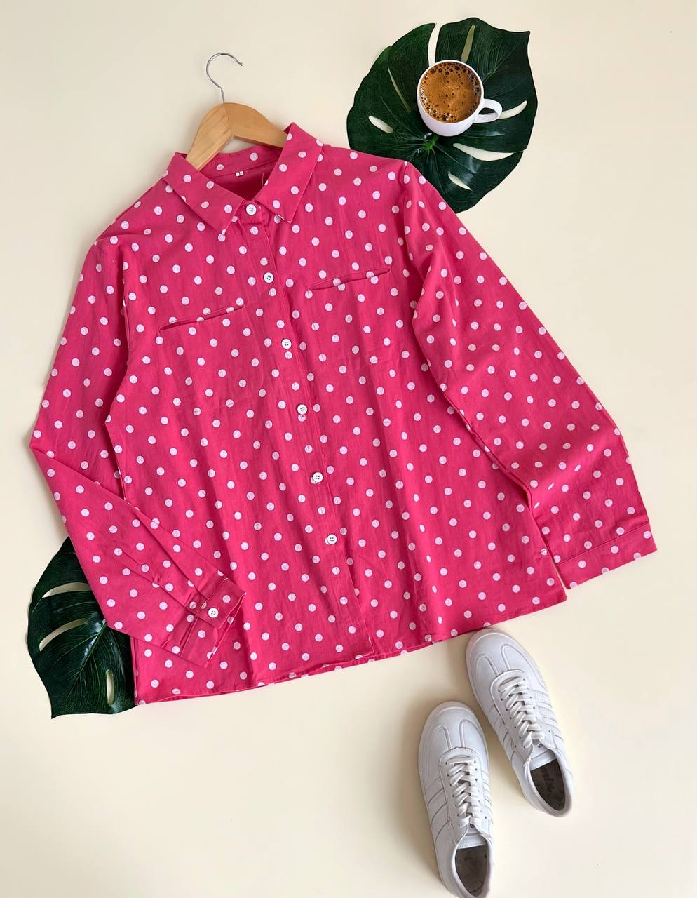 شومیز خال خالی کنف کد 1986