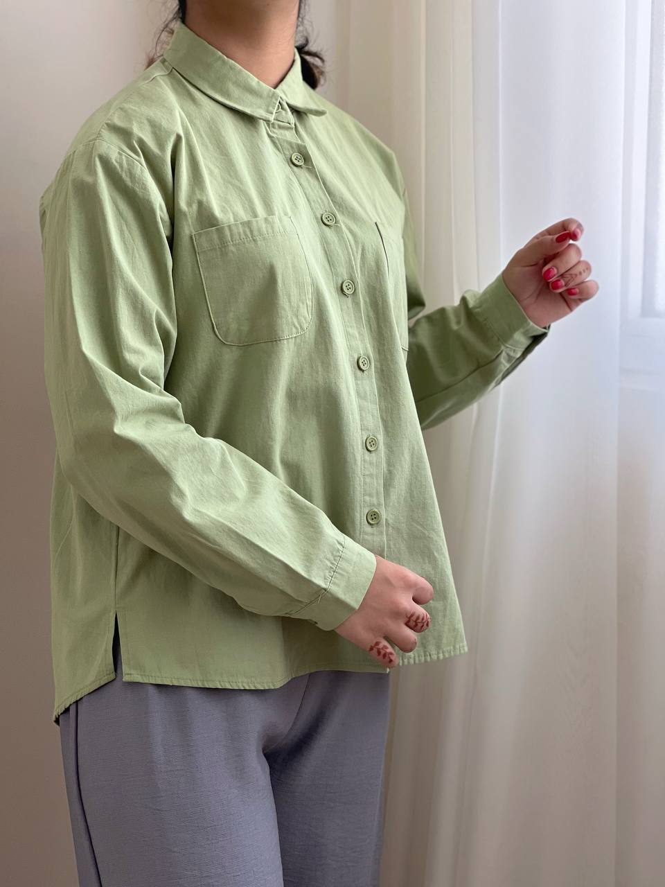 شومیز کتان کد 2002