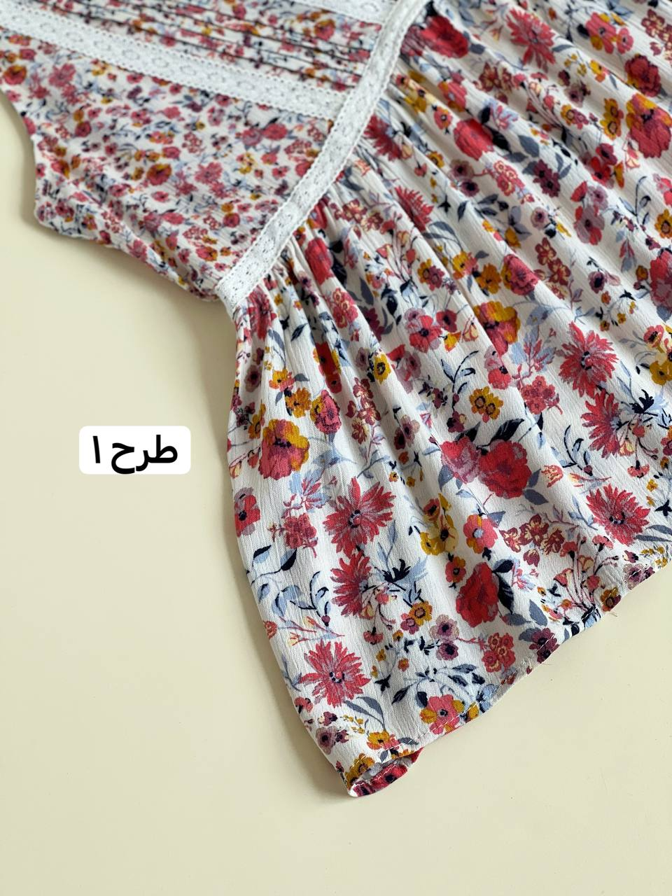 تاپ نخ کریشه گلدار کد 2003