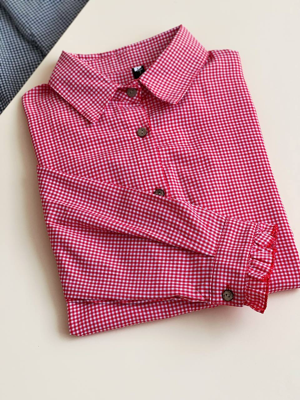 شومیز چهارخونه ریز کد 2004