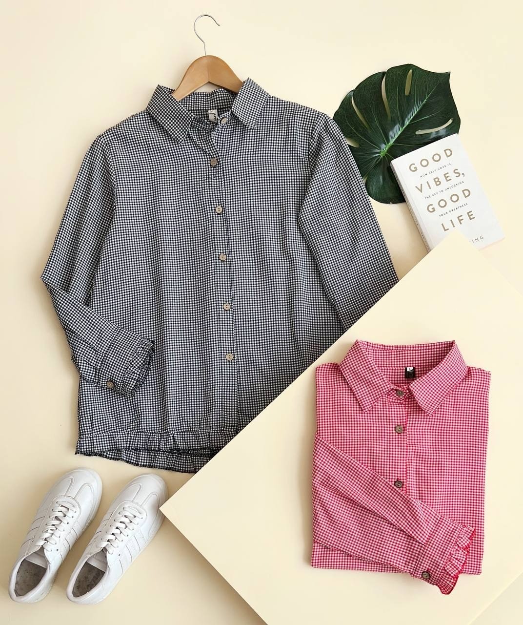 شومیز چهارخونه ریز کد 2004