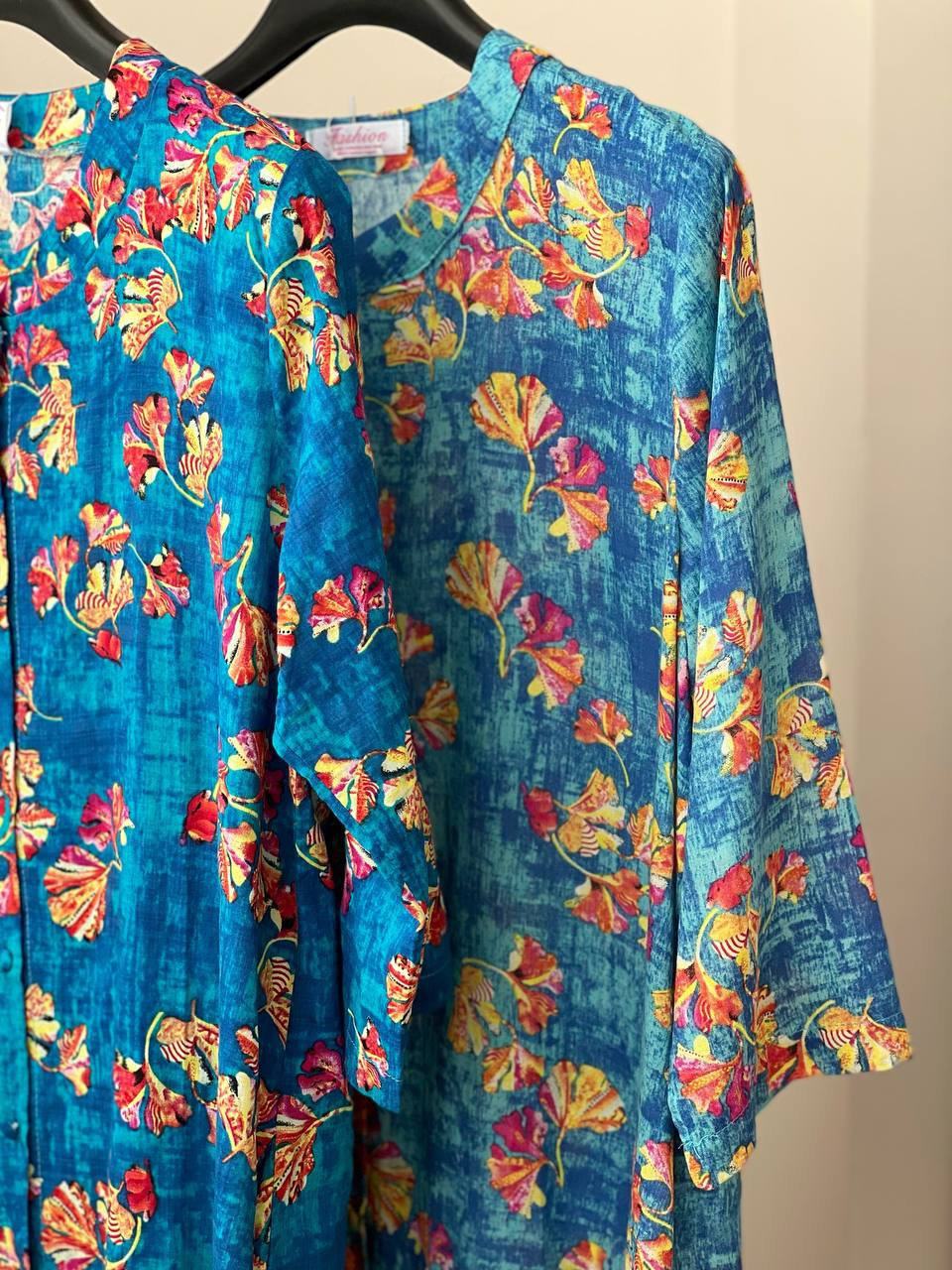 پیراهن نخی جلو دکمه کد 2008