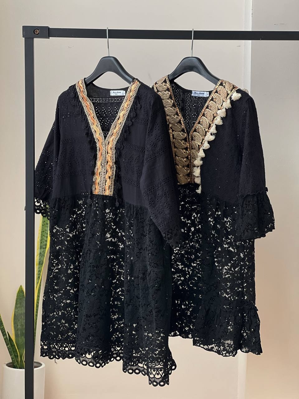 پیراهن مشکی منگوله دار کد 2009