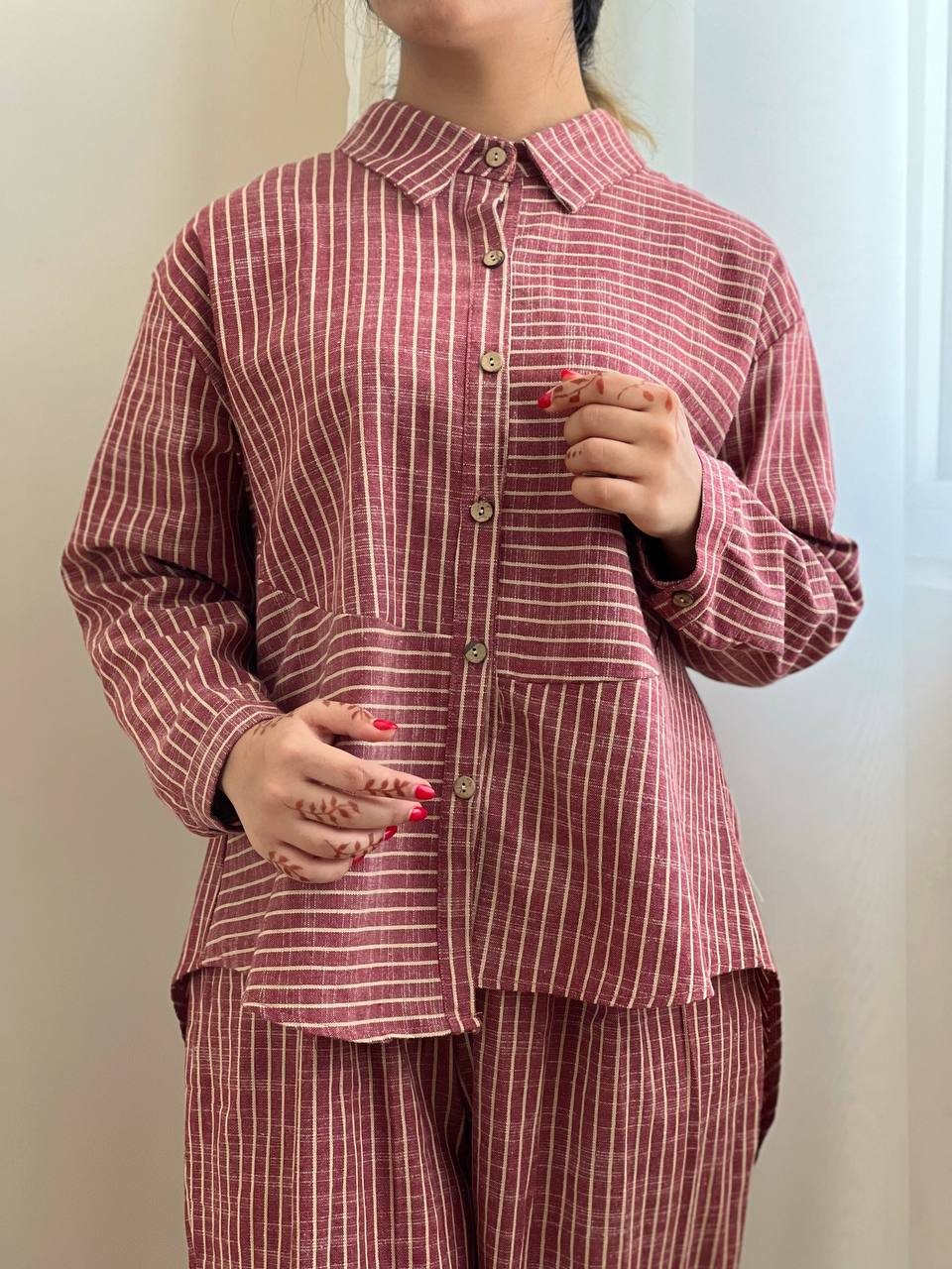 ست دو تیکه شومیز و شلوار کد 2018